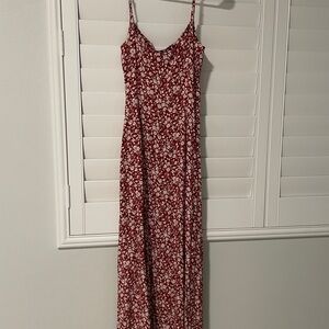 Floral Red Maxi Dress